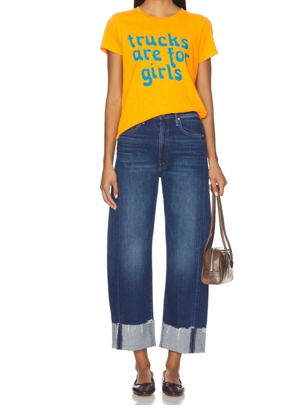 Mother The Half Pipe Ankle Cuff Fray Jeans Barrel Imperfect Blue Size 30 NWT